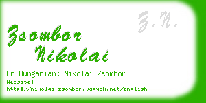 zsombor nikolai business card